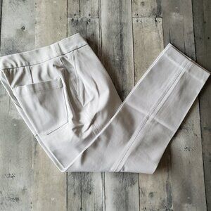 NWT SPANX 20372R ON THE GO SLIM STRAIGHT PANTS CLASSIC WHITE - Size Small Petite